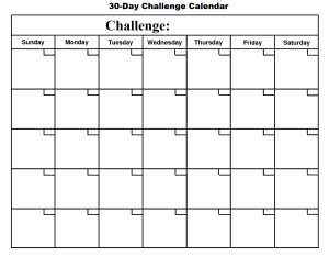 changing habits calendar